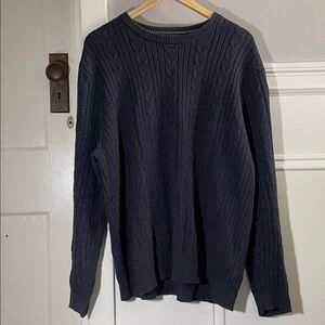 Eddie Bauer Cable knit cotton pullover-Size Large